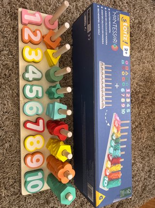 Juego de cálculo Montessori de madera