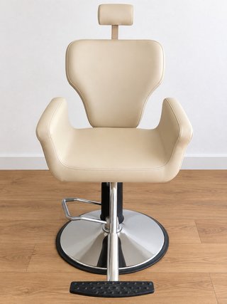 Sillón de Maquillaje Beige y Plata