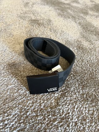 Cinturón Vans Cuadros Negro Gris