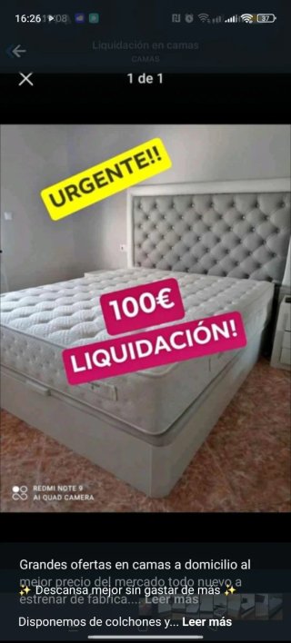 Colchón y canapé