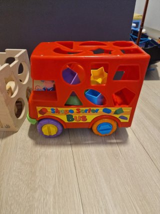 Encajable de madera + Autobus bebes