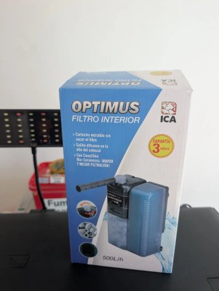 Acuario 85L con tapa y luz LED