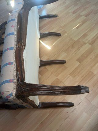 Sofá antiguo de madera de roble macizo