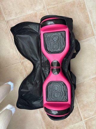 Hoverboard rosa con funda y cargador
