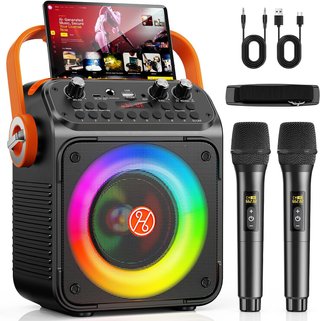 SIN ABRIR Karaoke con 2 Micrófonos Inalámbrico 60W