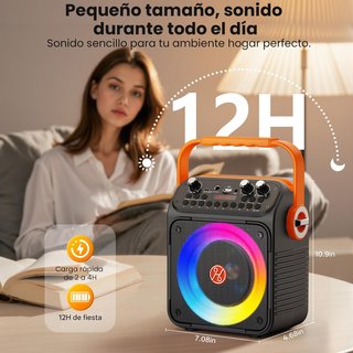 SIN ABRIR Karaoke con 2 Micrófonos Inalámbrico 60W