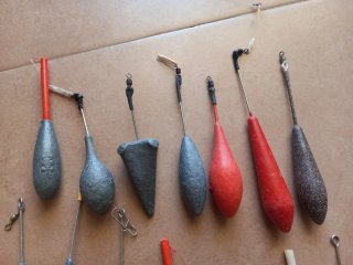 Lotes de plomos de pesca variados