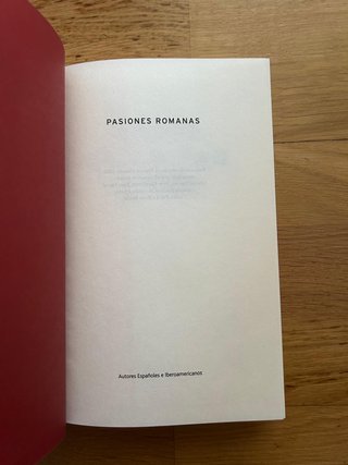 Libro Pasiones romanas Maria De La Pau Janer