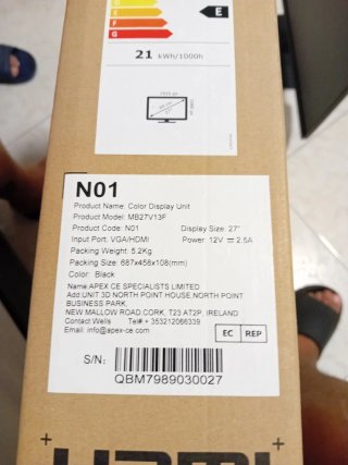 Monitor Koorui 27 pulgadas Negro