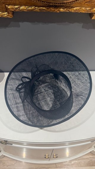 Sombrero de copa negro mujer