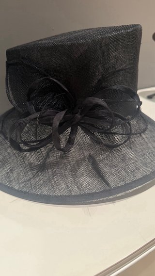 Sombrero de copa negro mujer