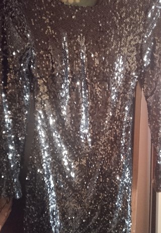 Vestido fiesta lentejuelas negro