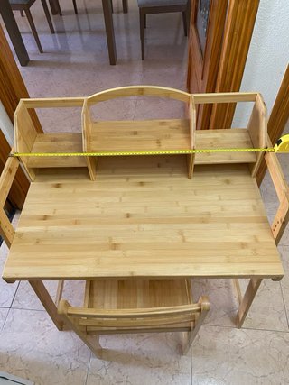 Escritorio infantil bambú con silla