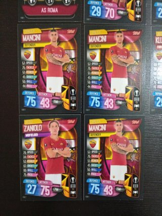 Colección 8 Cartas Topps AS Roma 2019