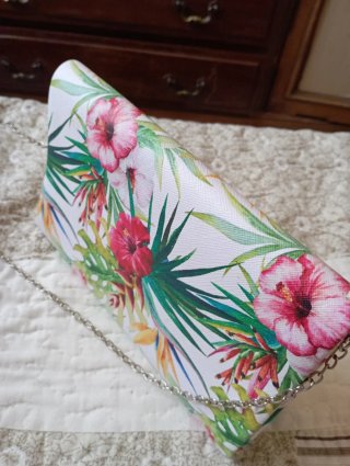 Bolso Clutch Fiesta Flores Tropicales