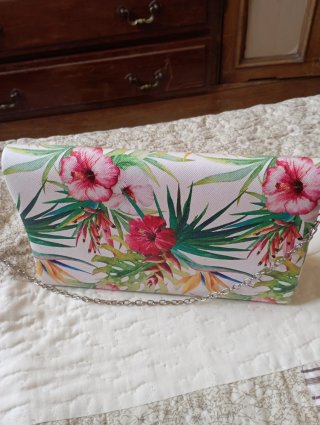 Bolso Clutch Fiesta Flores Tropicales