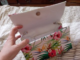 Bolso Clutch Fiesta Flores Tropicales
