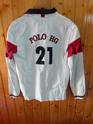 Polo HG Manga Larga Rugby Blanco Talla 21