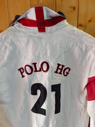 Polo HG Manga Larga Rugby Blanco Talla 21