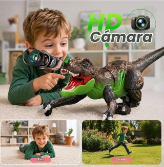 Dinosaurio RC T-Rex con Cámara y Pantalla