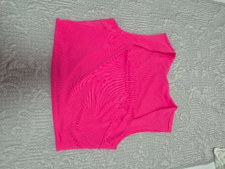 Top rosa fucsia sin mangas