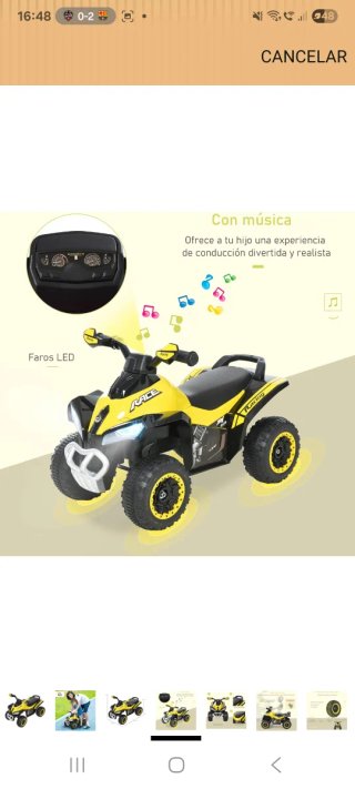 Quad correpasillos amarillo y negro