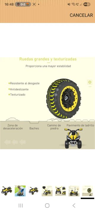 Quad correpasillos amarillo y negro