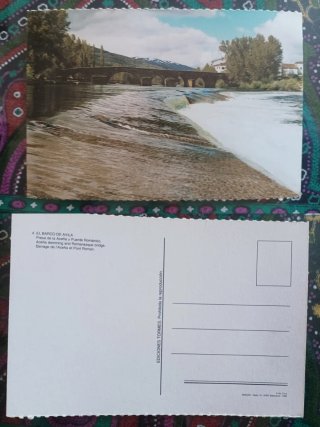 Postal El Barco de Ávila Puente Románico