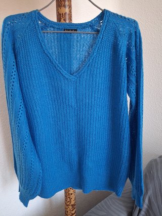 Jersey punto azul eléctrico