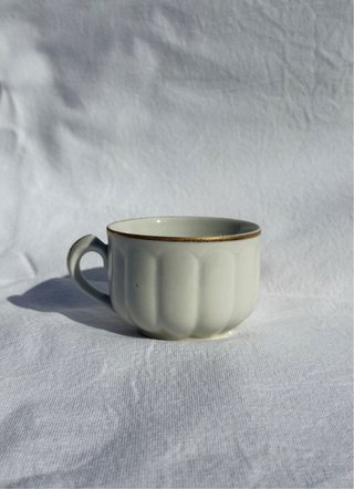 Taza de porcelana con flores