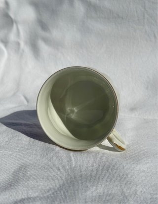Taza de porcelana con flores