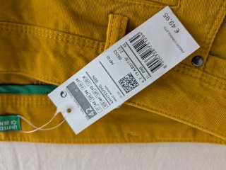 Pantalone donna Benetton giallo
