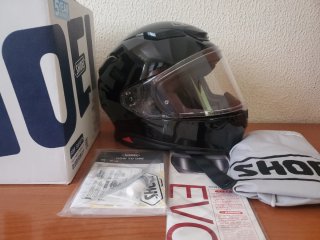 Casco Shoei NXR 2 Negro + intercomunicador