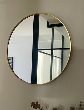 Espejo Redondo Borde Dorado Ikea 50cm