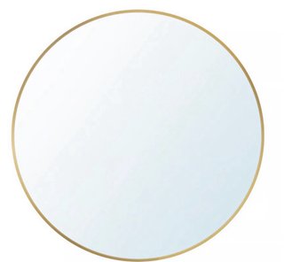 Espejo Redondo Borde Dorado Ikea 50cm