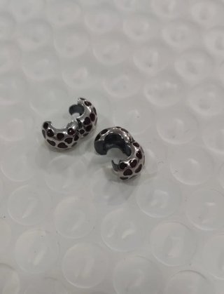 2 Charms Pandora Corazones Rojos Plata