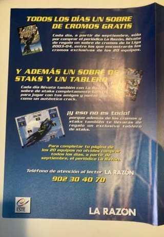 Álbum La Razón Los 20 Equipos Cromos