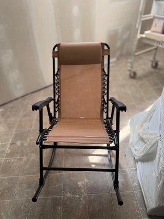 Silla Mecedora Plegable Beige