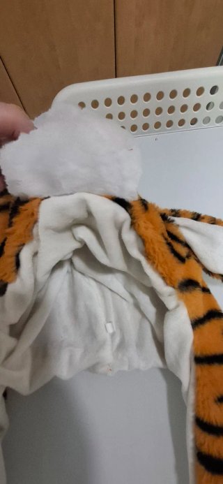 Gorro de peluche de tigre con orejas
