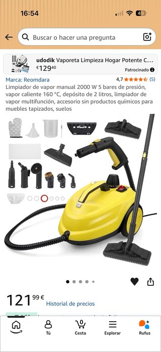 Limpiadora a vapor udodik 2000W