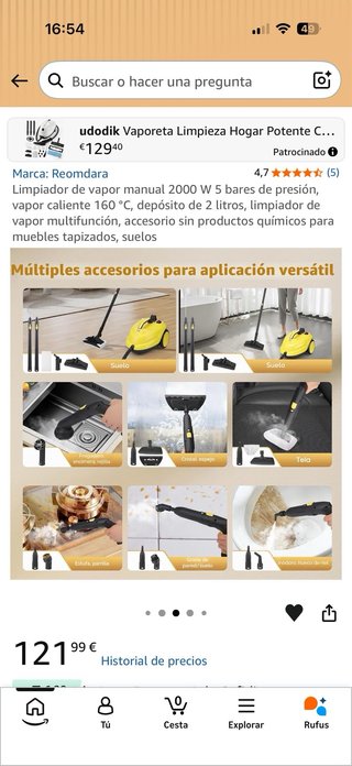 Limpiadora a vapor udodik 2000W