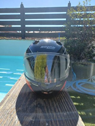 Casco Nolan S Negro/Rojo