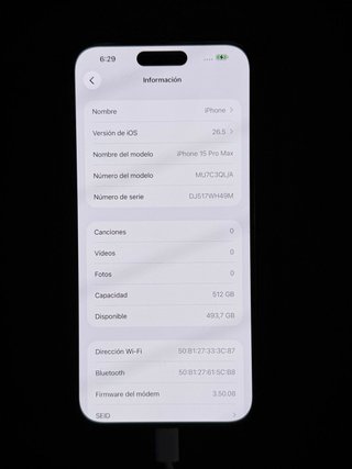 iPhone 15 Pro Max 512GB Titanio Negro