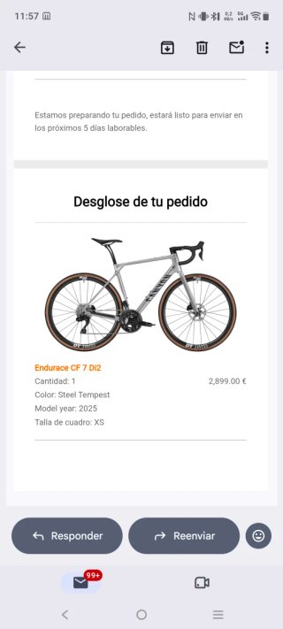 Canyon Endurace CF 7 Di2 Talla XS Mujer