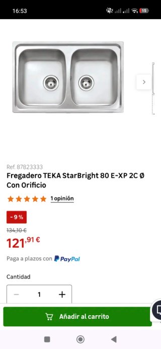 Fregadero Doble Inox Teka Nuevo