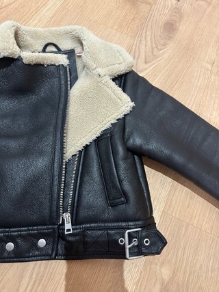 Chaqueta niña borreguito negra