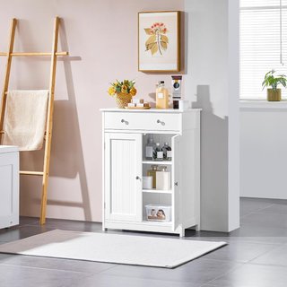 Armario bajo baño comedor 1 cajón 2 puertas blanco