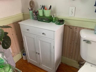 Armario bajo baño comedor 1 cajón 2 puertas blanco