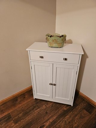 Armario bajo baño comedor 1 cajón 2 puertas blanco