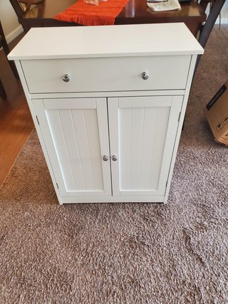 Armario bajo baño comedor 1 cajón 2 puertas blanco